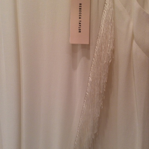 NWT Rebecca Taylor Sleeveless Crepe Fringe Dress - Picture 3 of 5